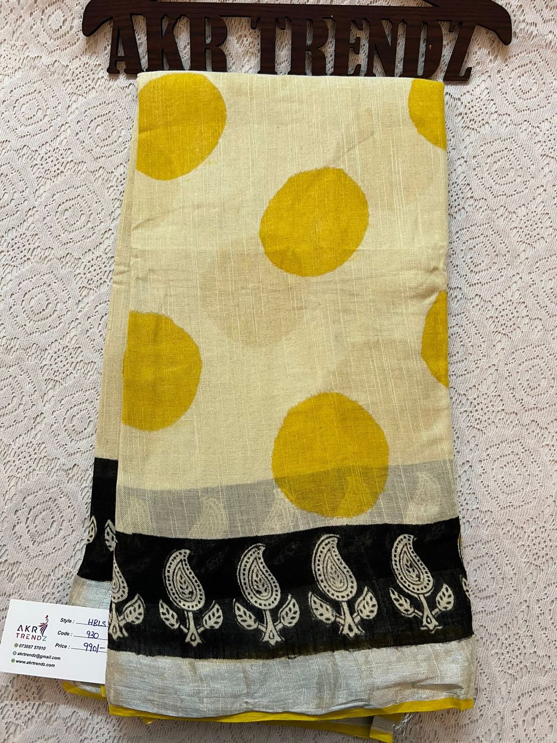 Hand Block Linen cotton sarees