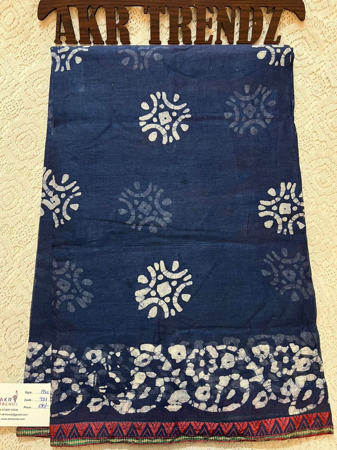 ​Handblock Batik pure cotton sarees