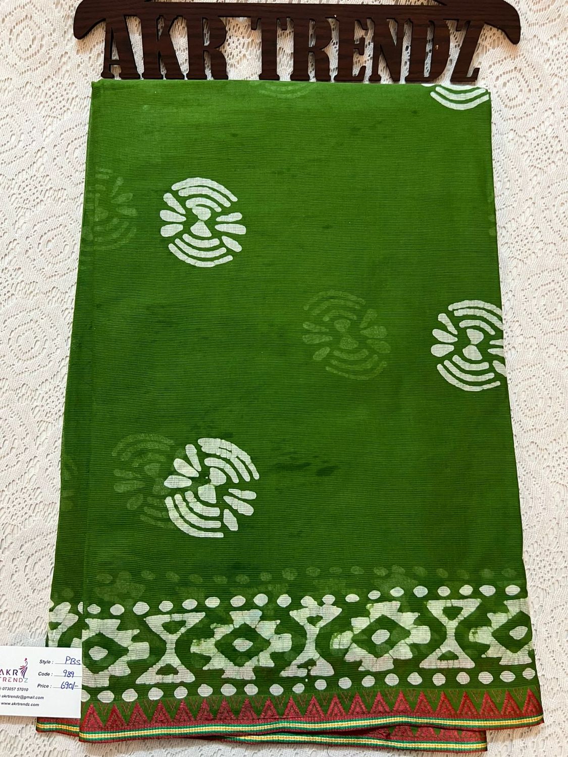 ​Handblock Batik pure cotton sarees
