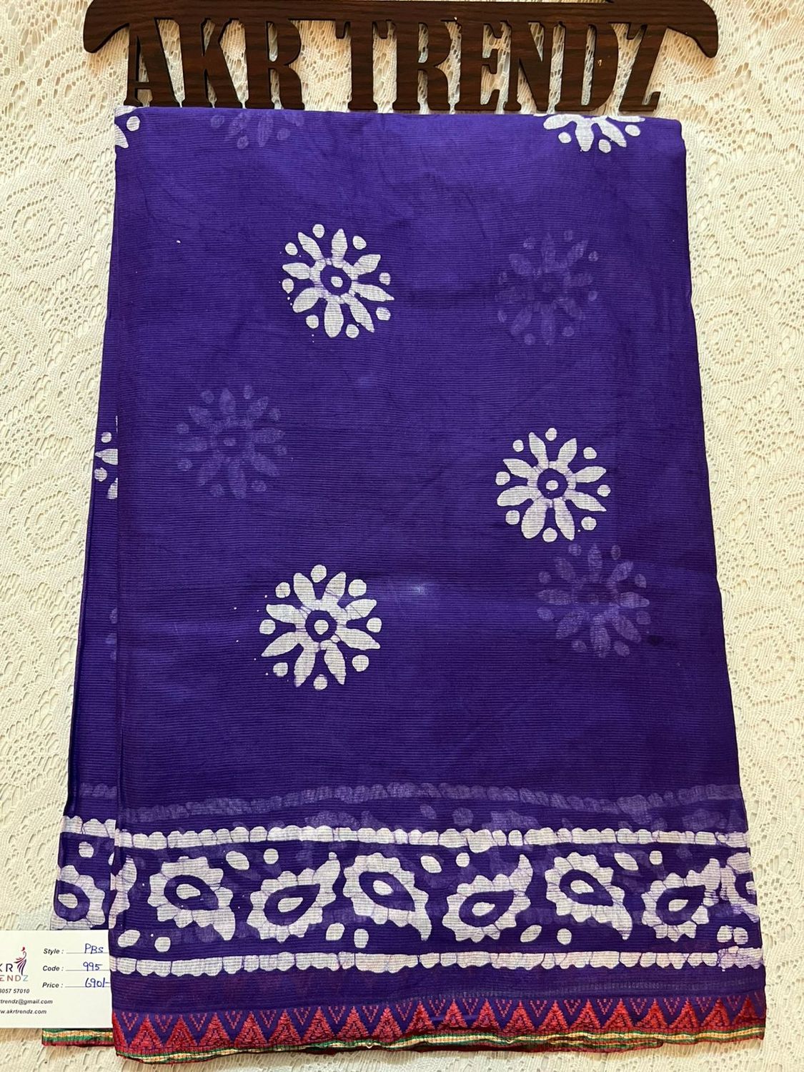 ​Handblock Batik pure cotton sarees