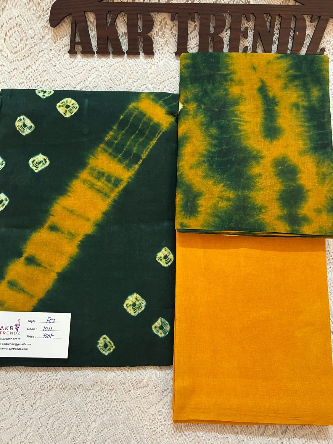 Handblock Tie &amp; Die pure cotton suit sets​