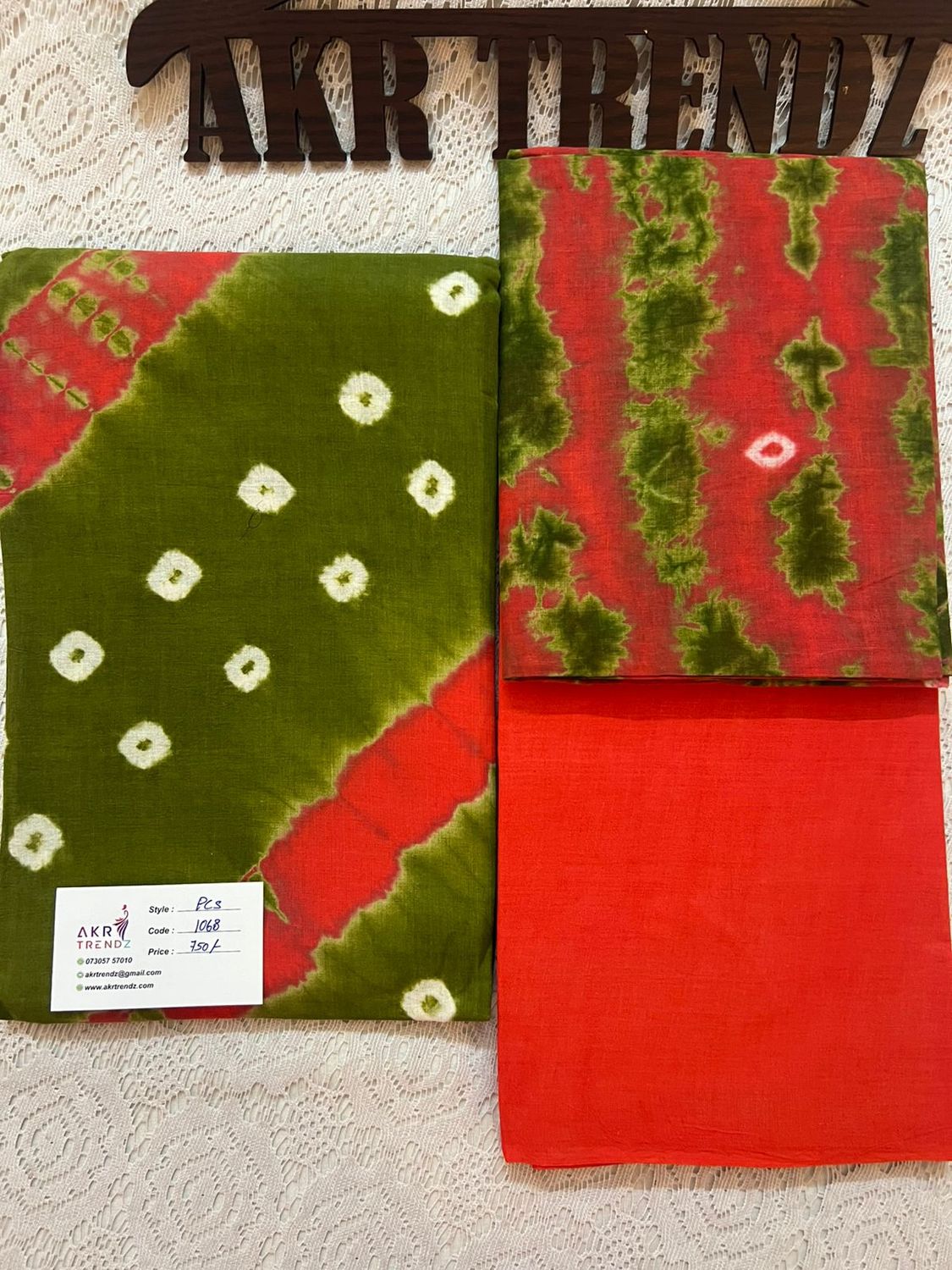 Handblock Tie &amp; Die pure cotton suit sets​