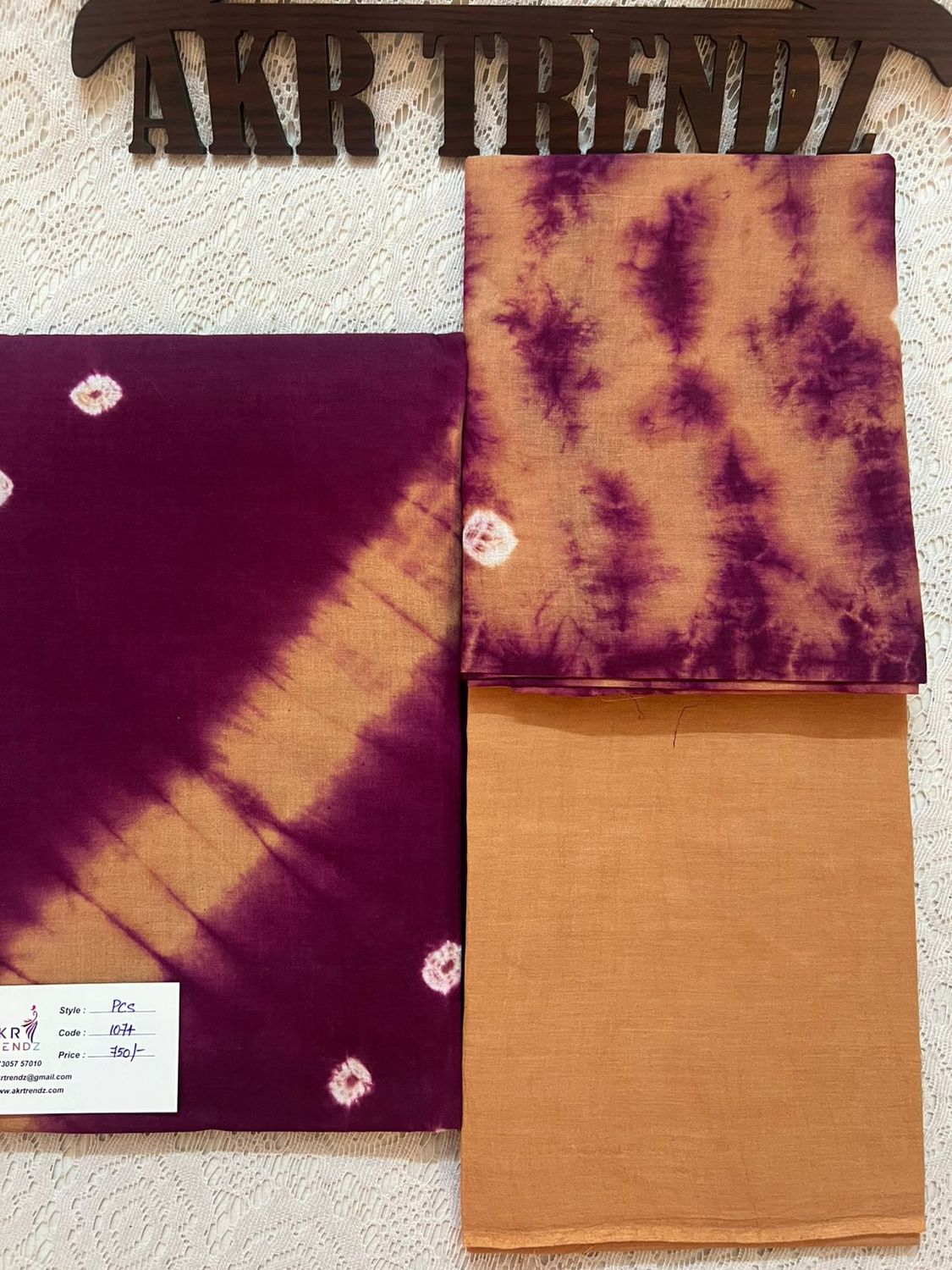 Handblock Tie &amp; Die pure cotton suit sets​