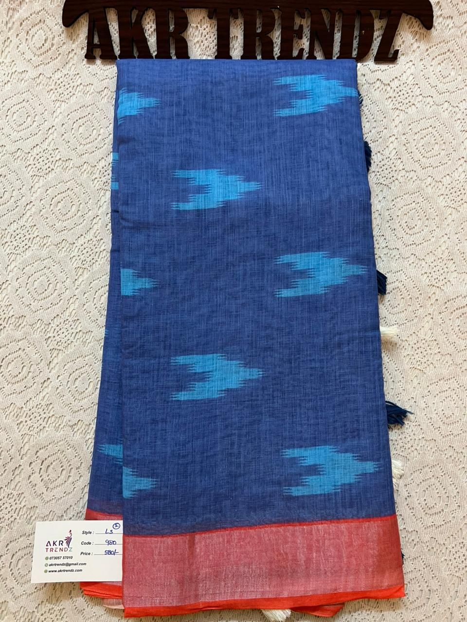 Ikkat Fancy Linen cotton sarees​