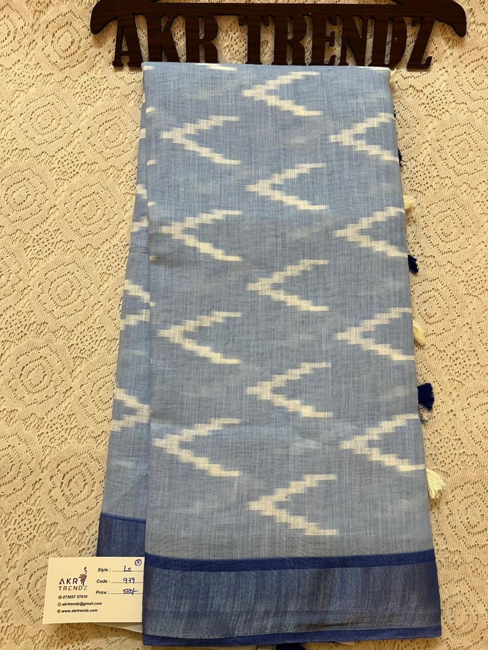 Ikkat Fancy Linen cotton sarees​