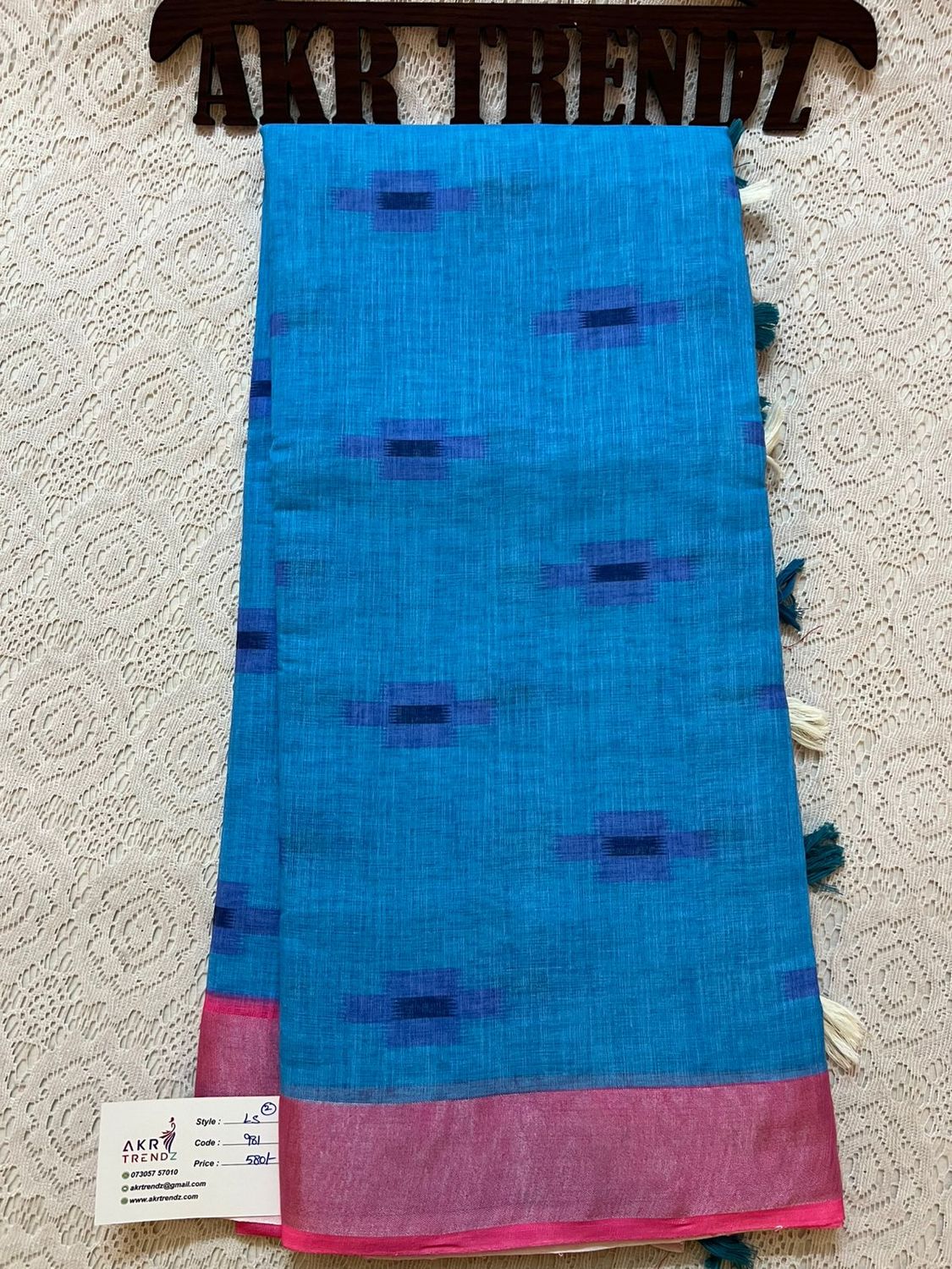 Ikkat Fancy Linen cotton sarees​