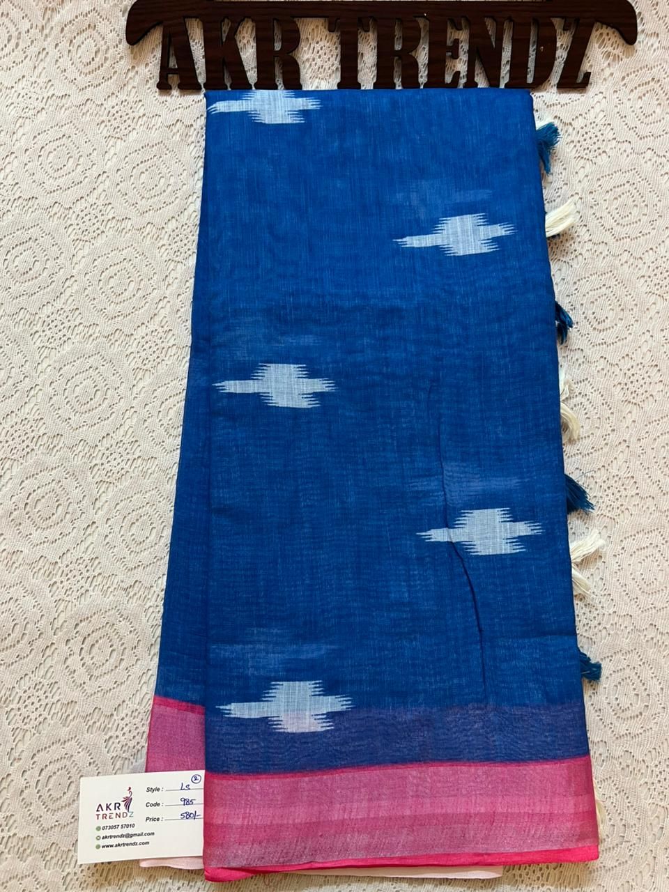 Ikkat Fancy Linen cotton sarees​