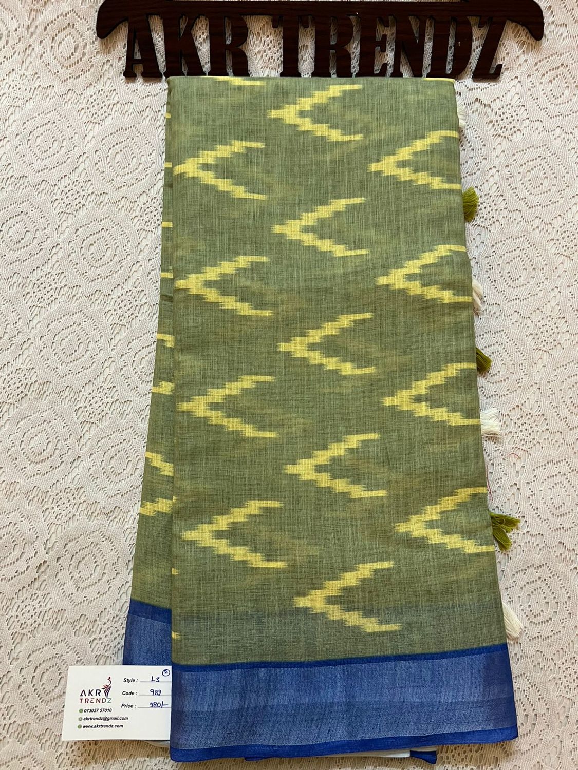 Ikkat Fancy Linen cotton sarees​