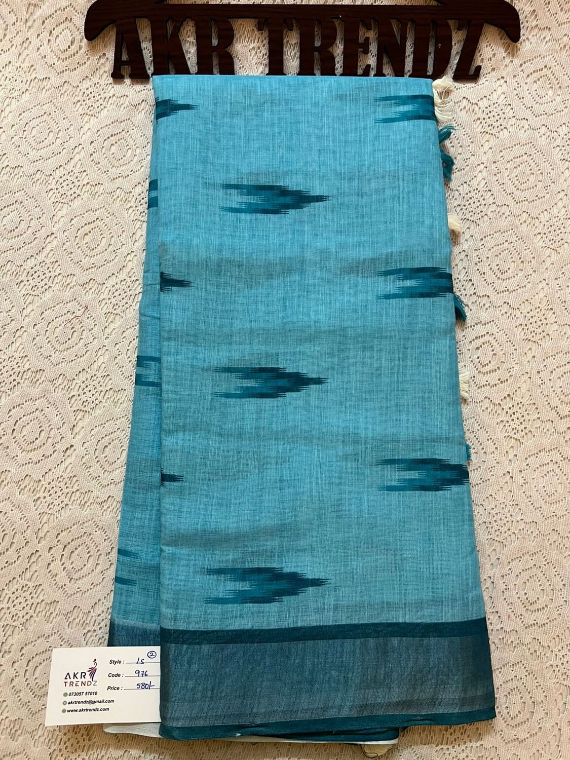 Ikkat Fancy Linen cotton sarees​