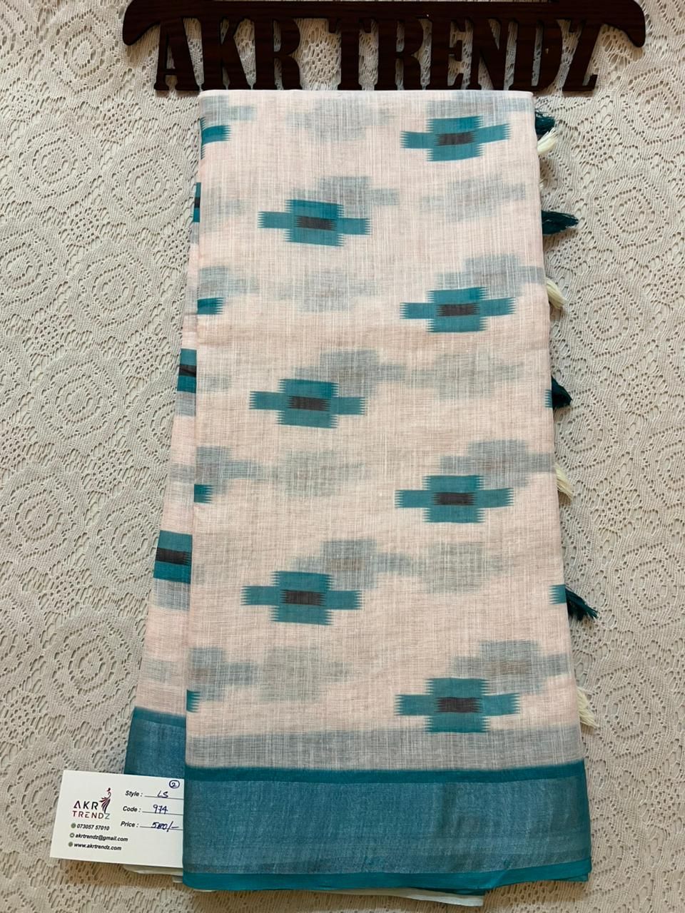 Ikkat Fancy Linen cotton sarees​