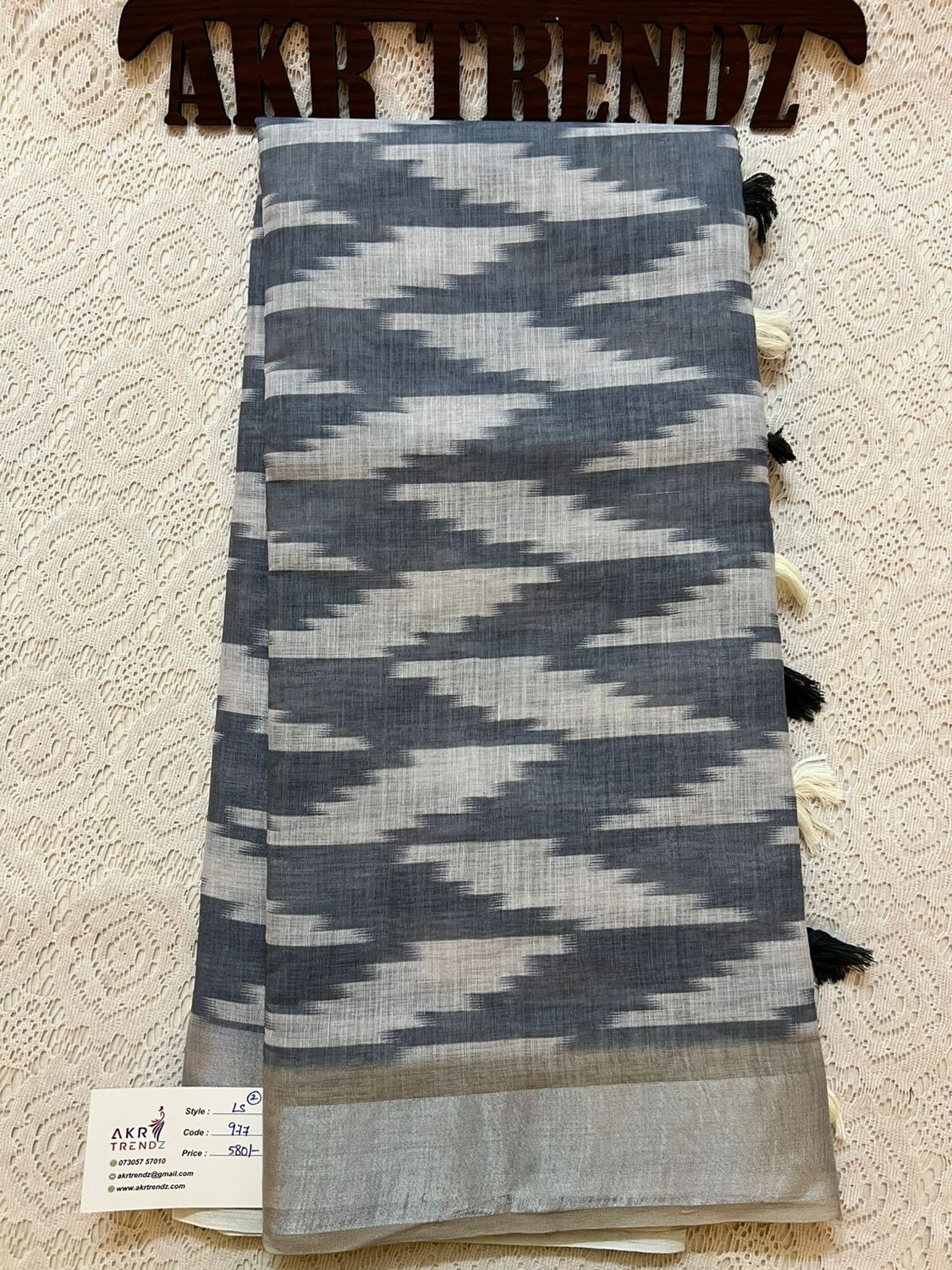 Ikkat Fancy Linen cotton sarees​