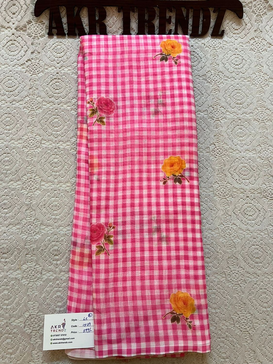 Fancy Linen digital print sarees​