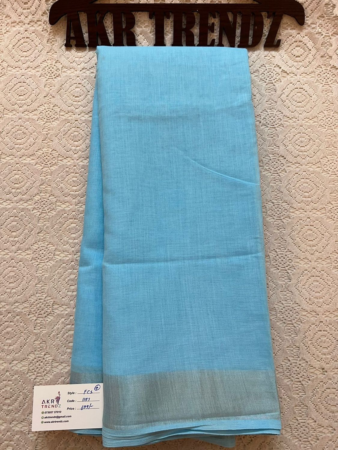 Fancy linen cotton sarees