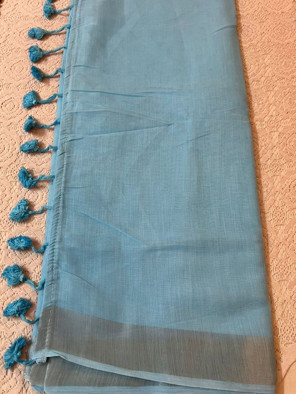 Fancy linen cotton sarees