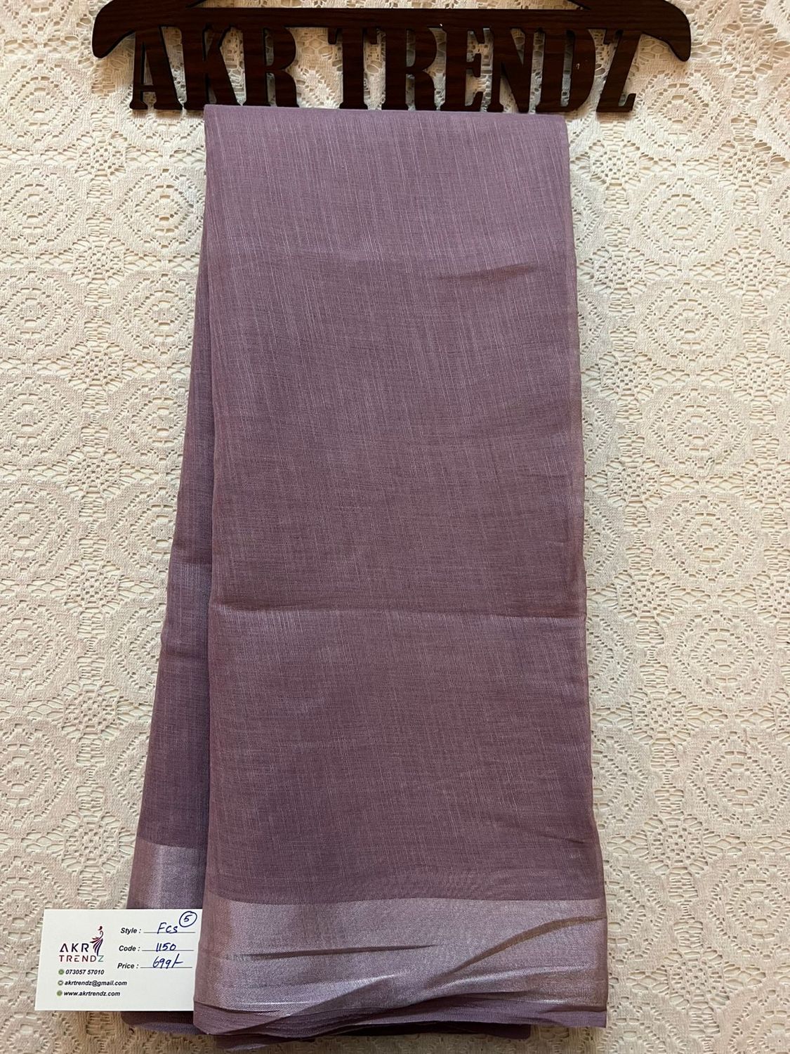 Fancy linen cotton sarees