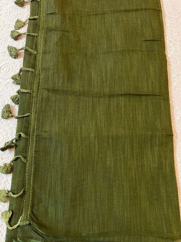 Fancy linen cotton sarees