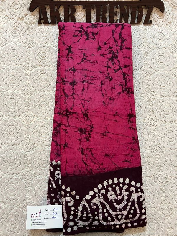 Batik pure cotton sarees