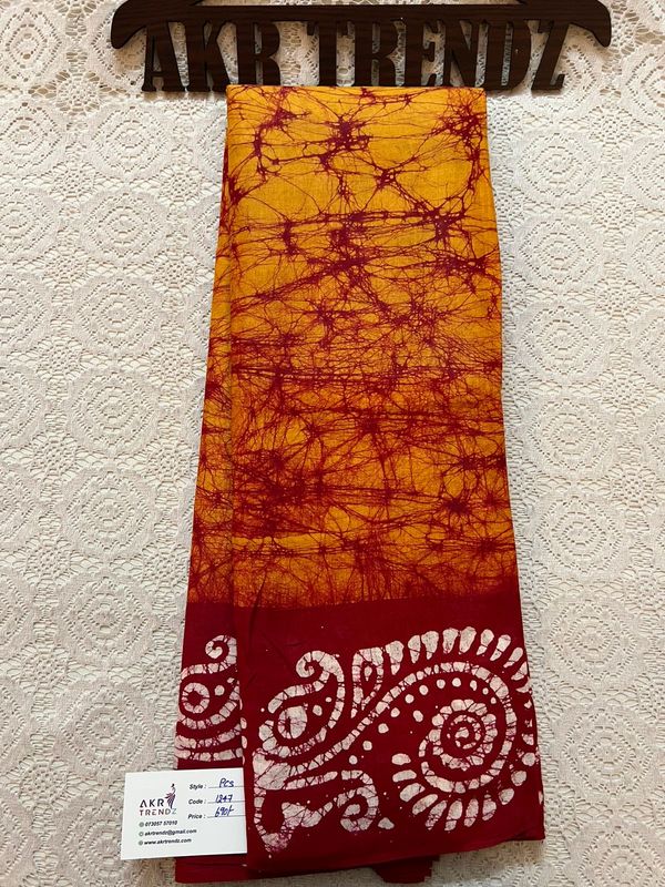 Batik pure cotton sarees