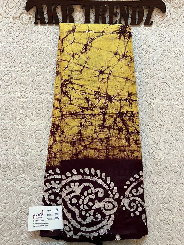 Batik pure cotton sarees