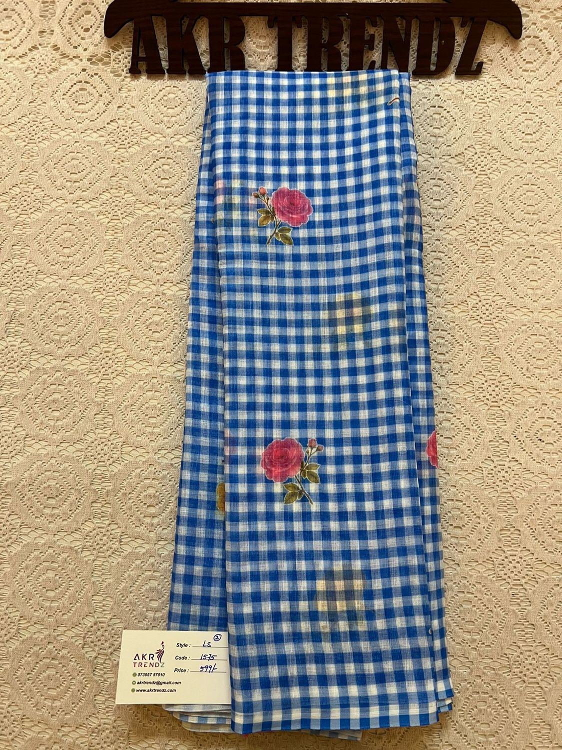 ​Fancy Linen digital print sarees