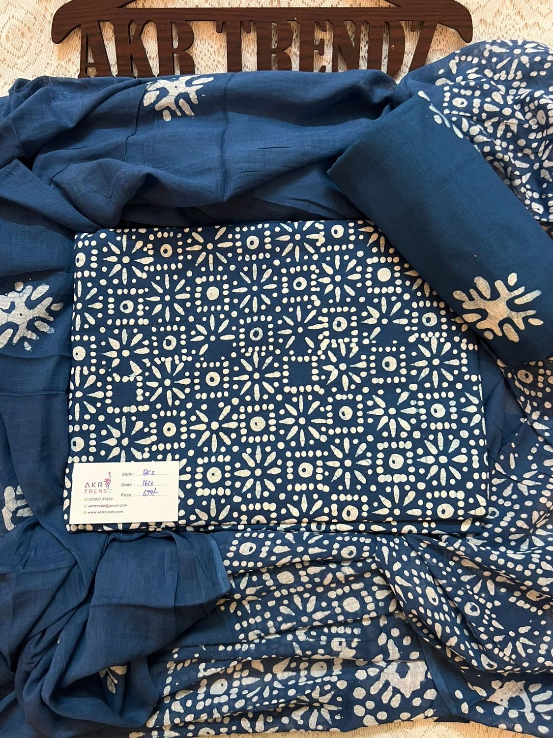 Handblock Batik cotton Salwar suit sets