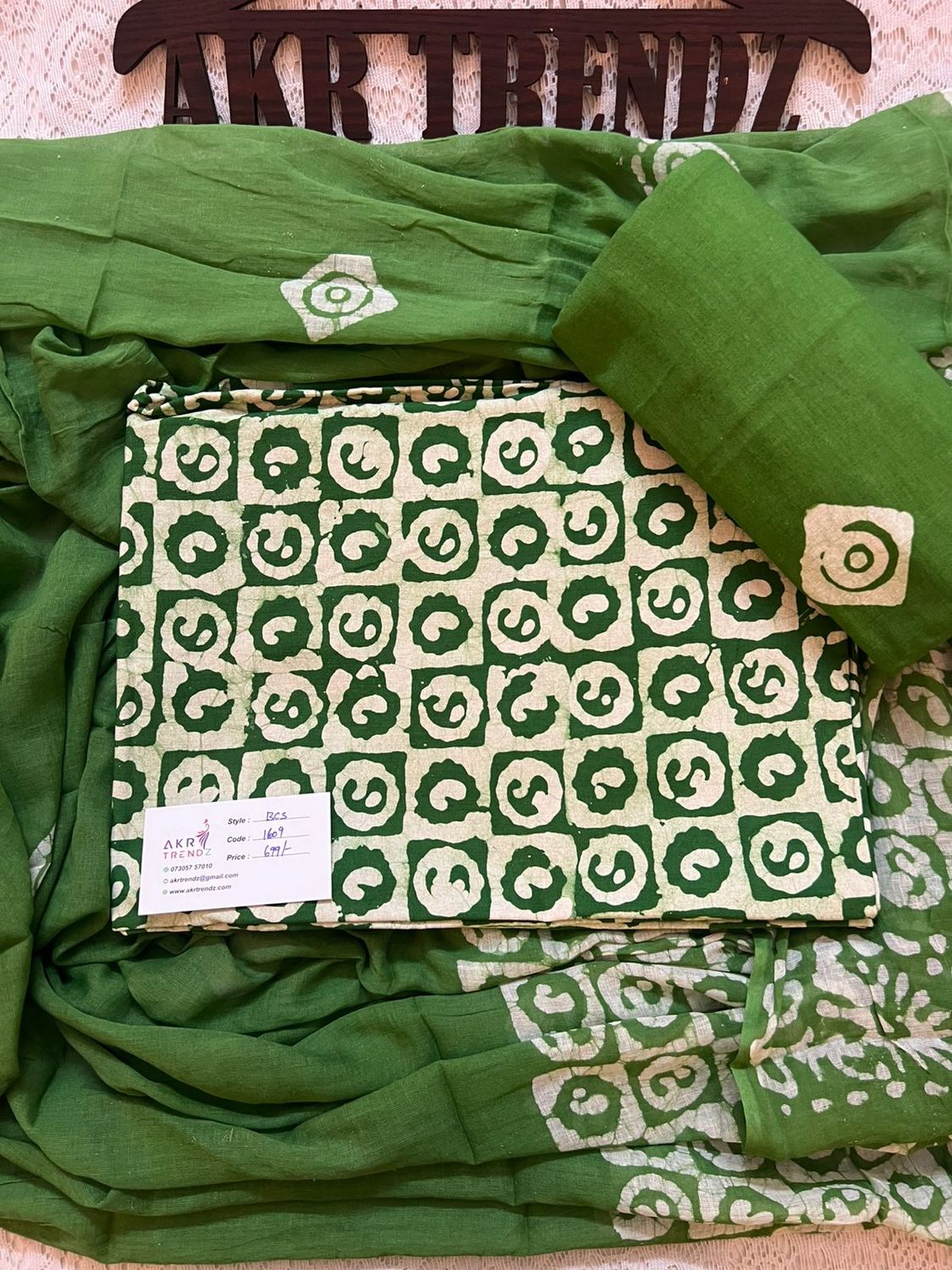 Handblock Batik cotton Salwar suit sets