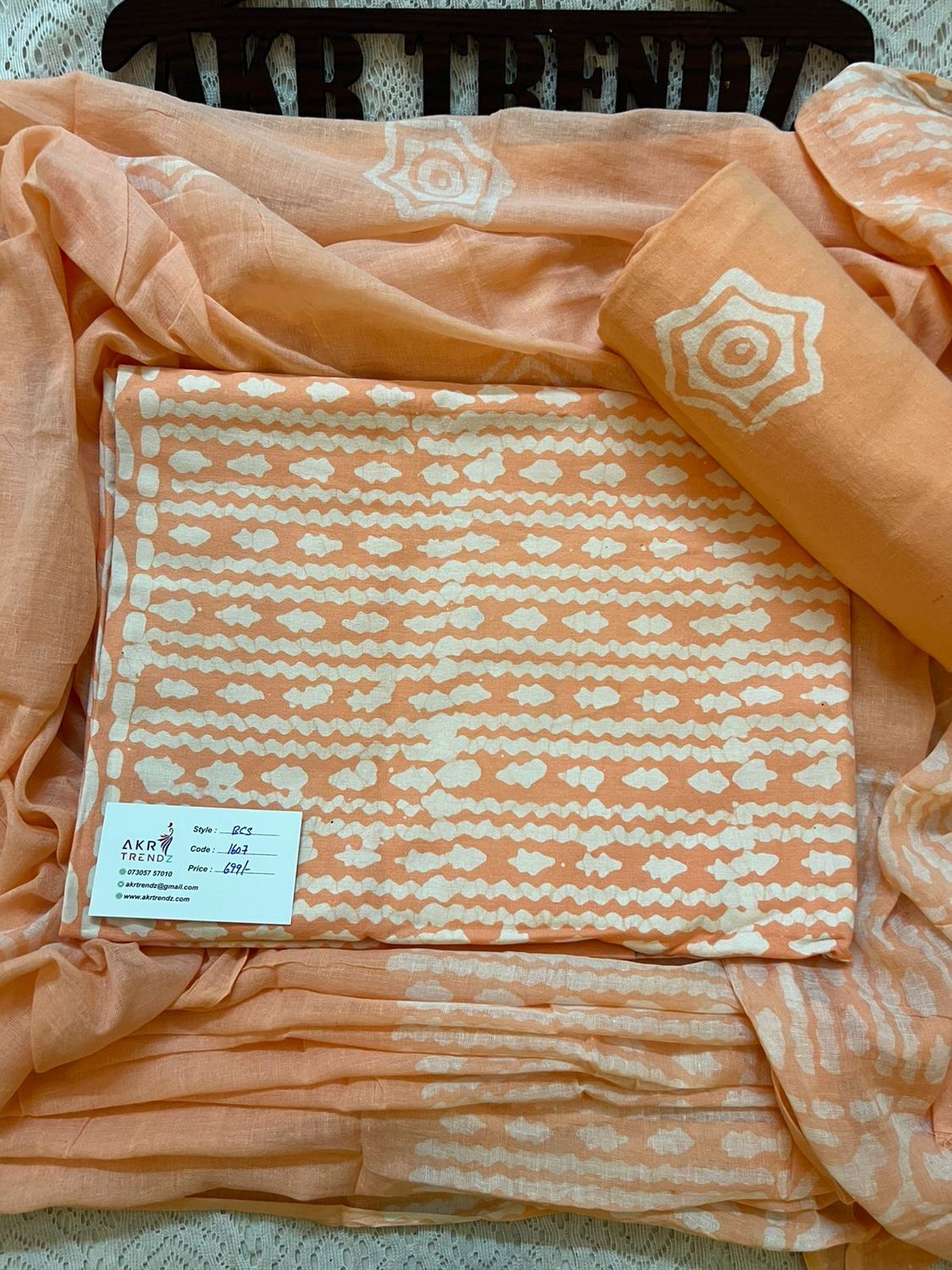 Handblock Batik cotton Salwar suit sets