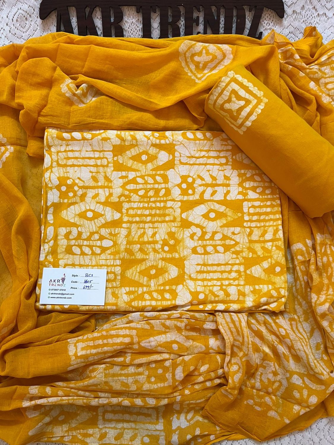 Handblock Batik cotton Salwar suit sets