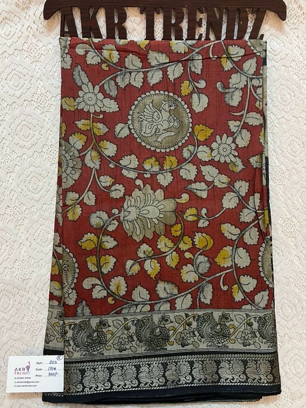 Kalamkari Soft Cotton Sarees