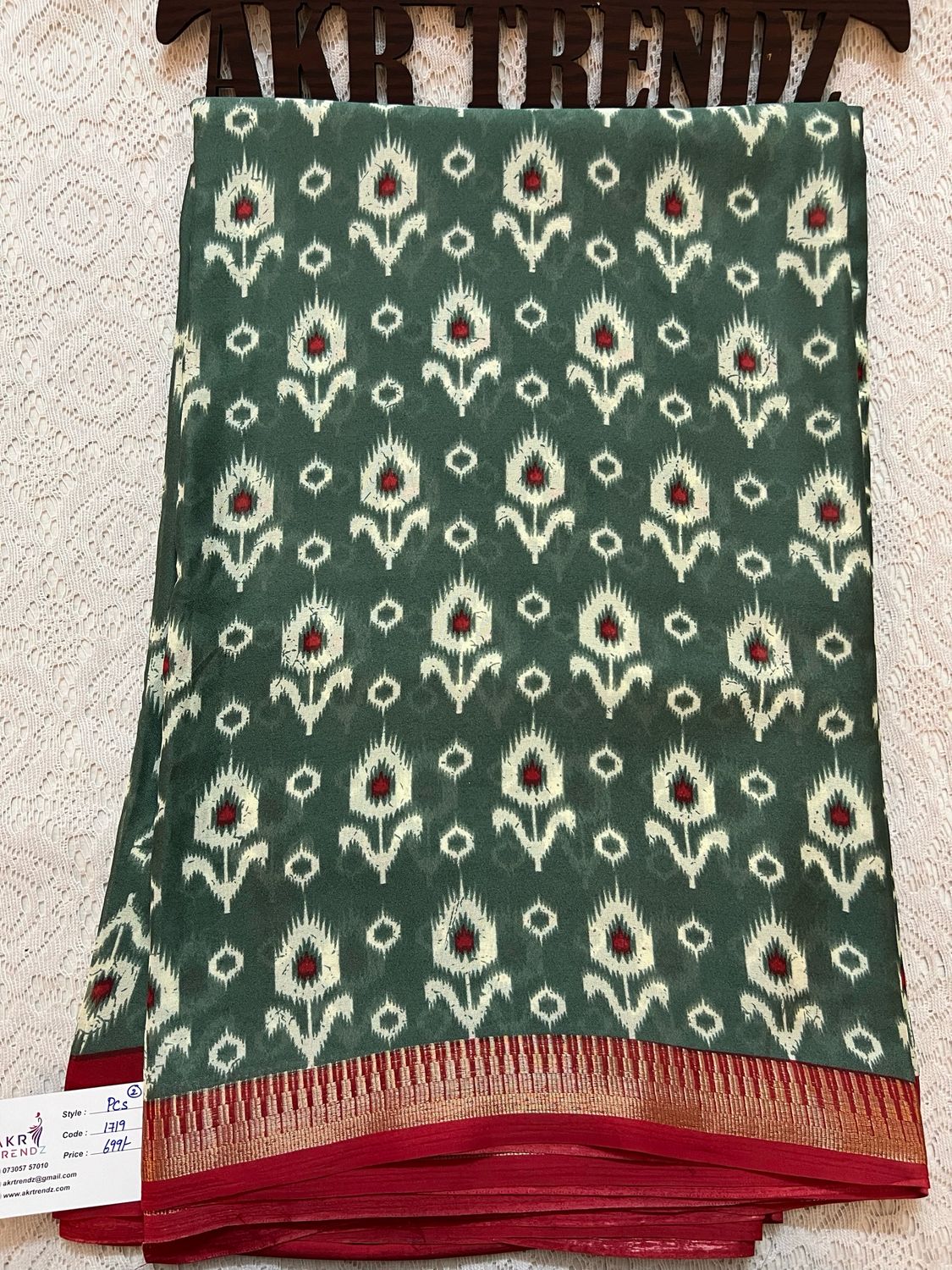 Thin border Georgette Sarees