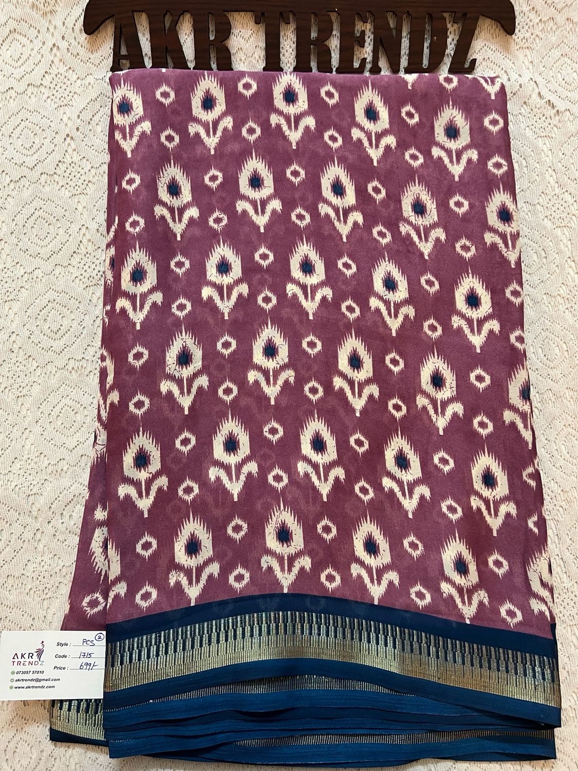 Thin border Georgette Sarees