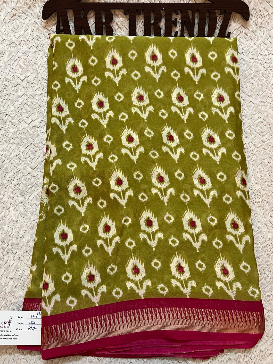 Thin border Georgette Sarees
