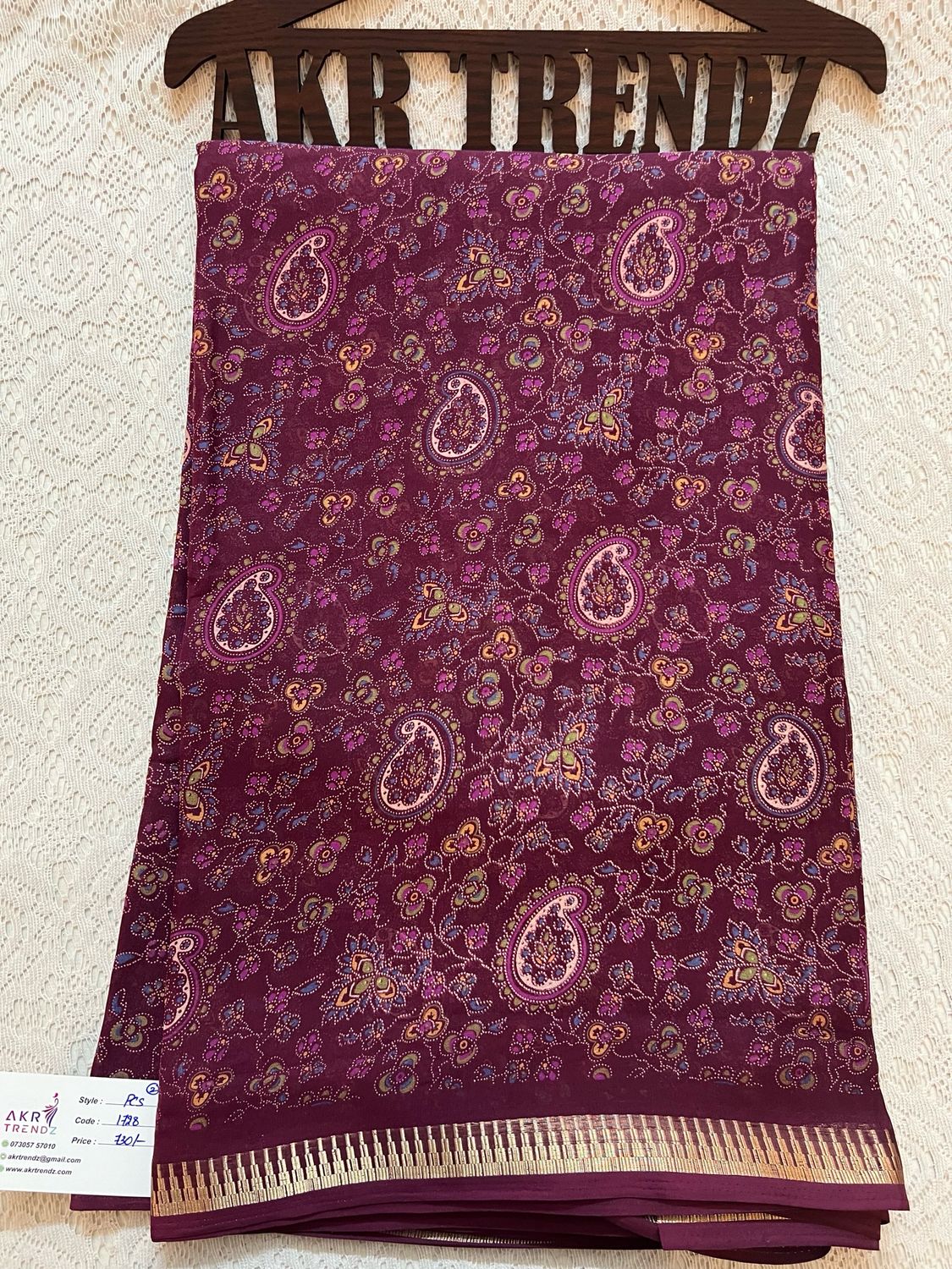 Thin border Georgette Sarees