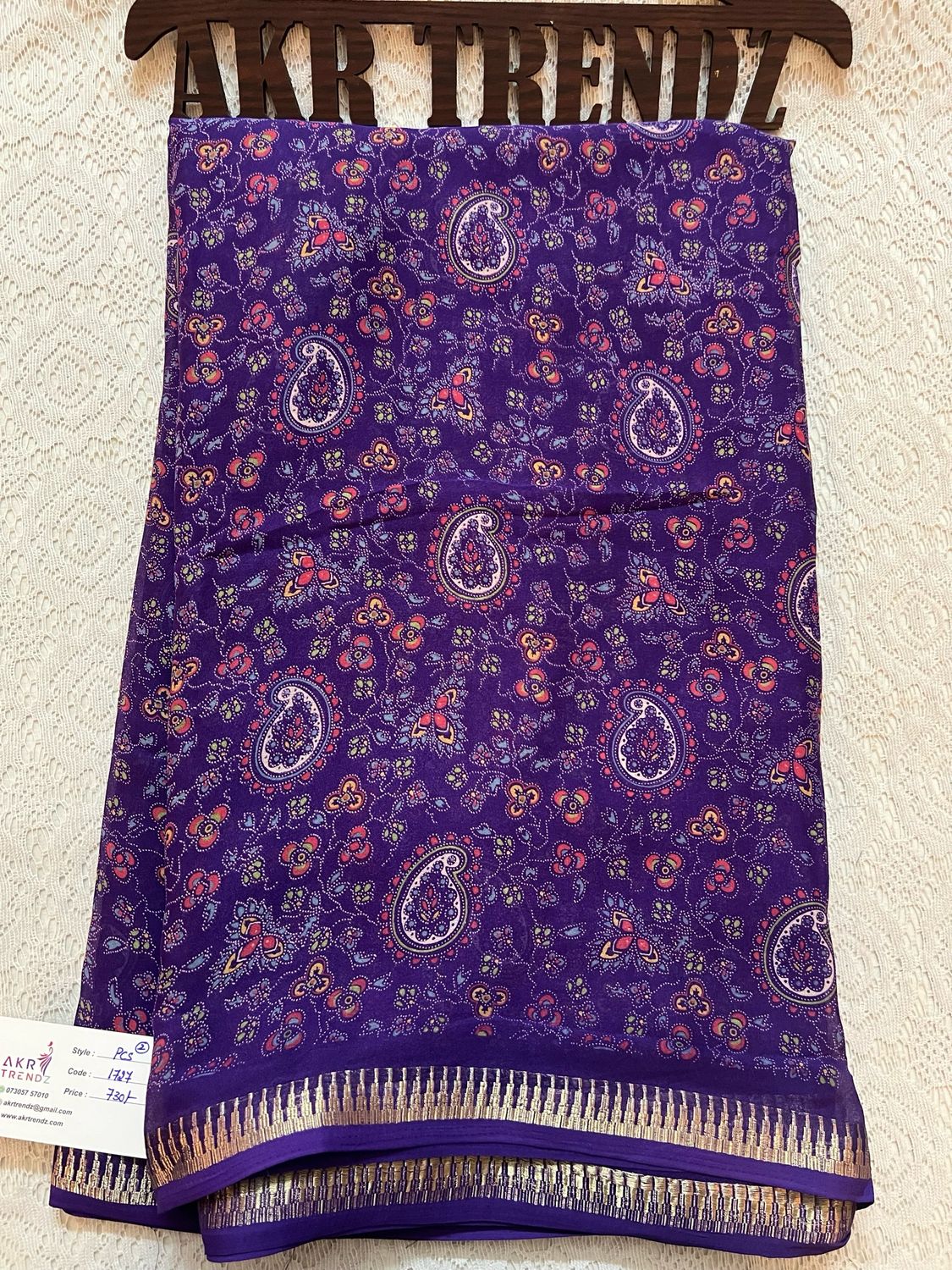 Thin border Georgette Sarees