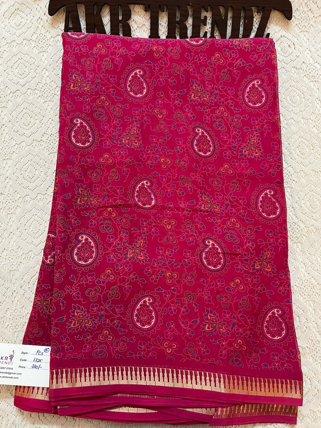 Thin border Georgette Sarees