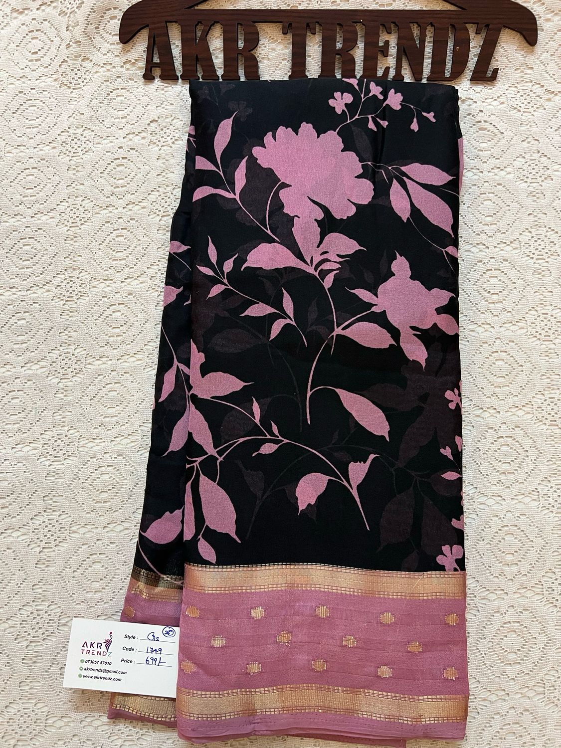 Fancy Floral Print Chiffon Sarees