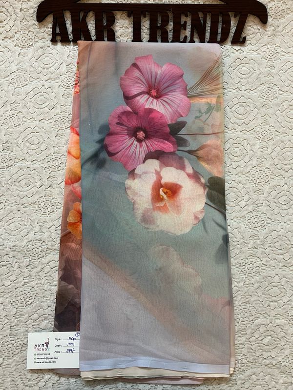Floral Printed Georgette Sarees