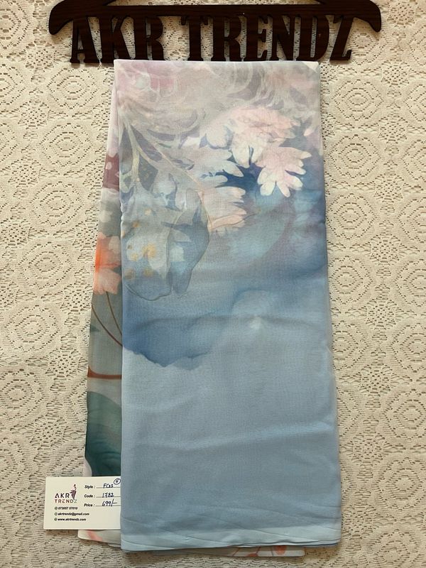 Floral Printed Georgette Sarees