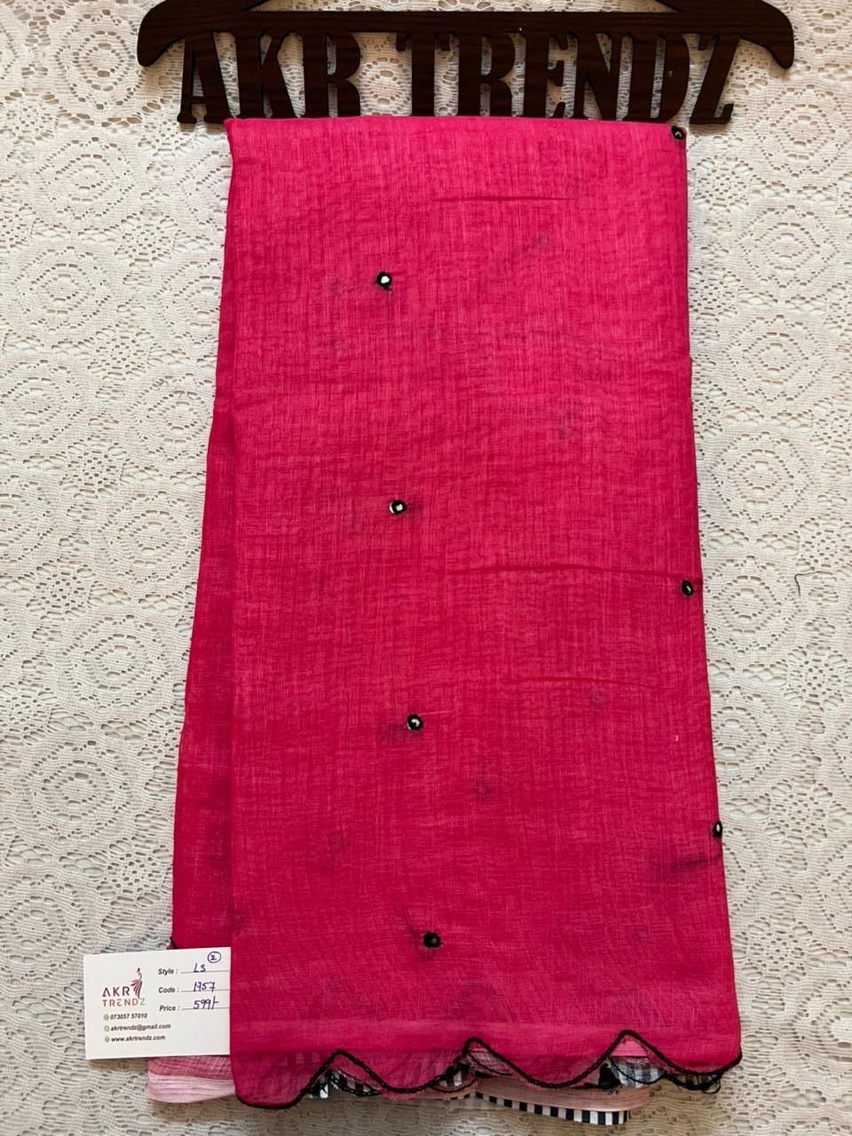 Fancy Digital Print linen Sarees