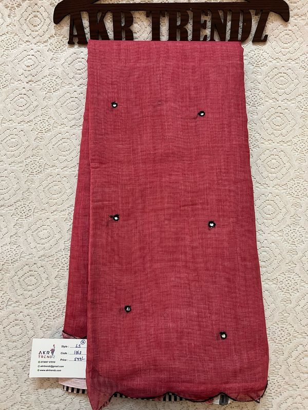 Fancy Digital Print Linen Sarees