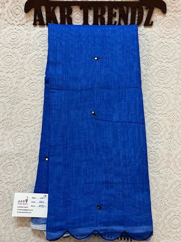 Fancy Digital Print Linen Sareee