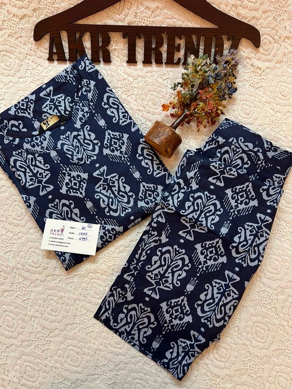 Casual Cotton Kurti Set