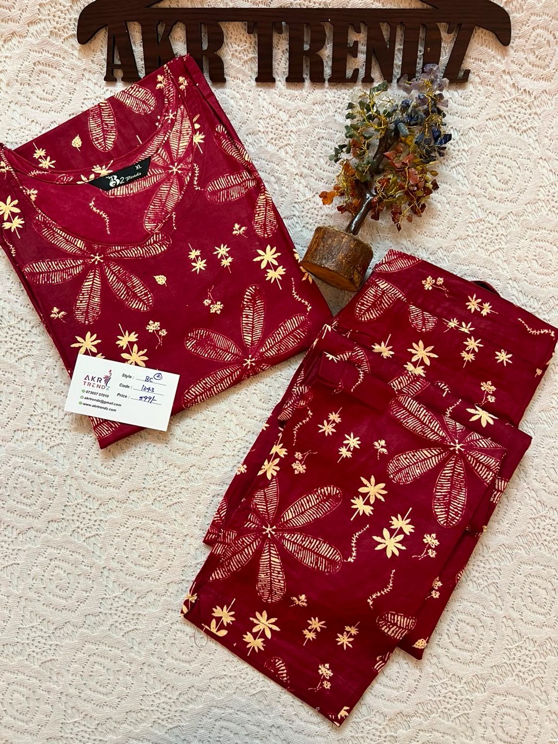 Casual Cotton Kurti Set