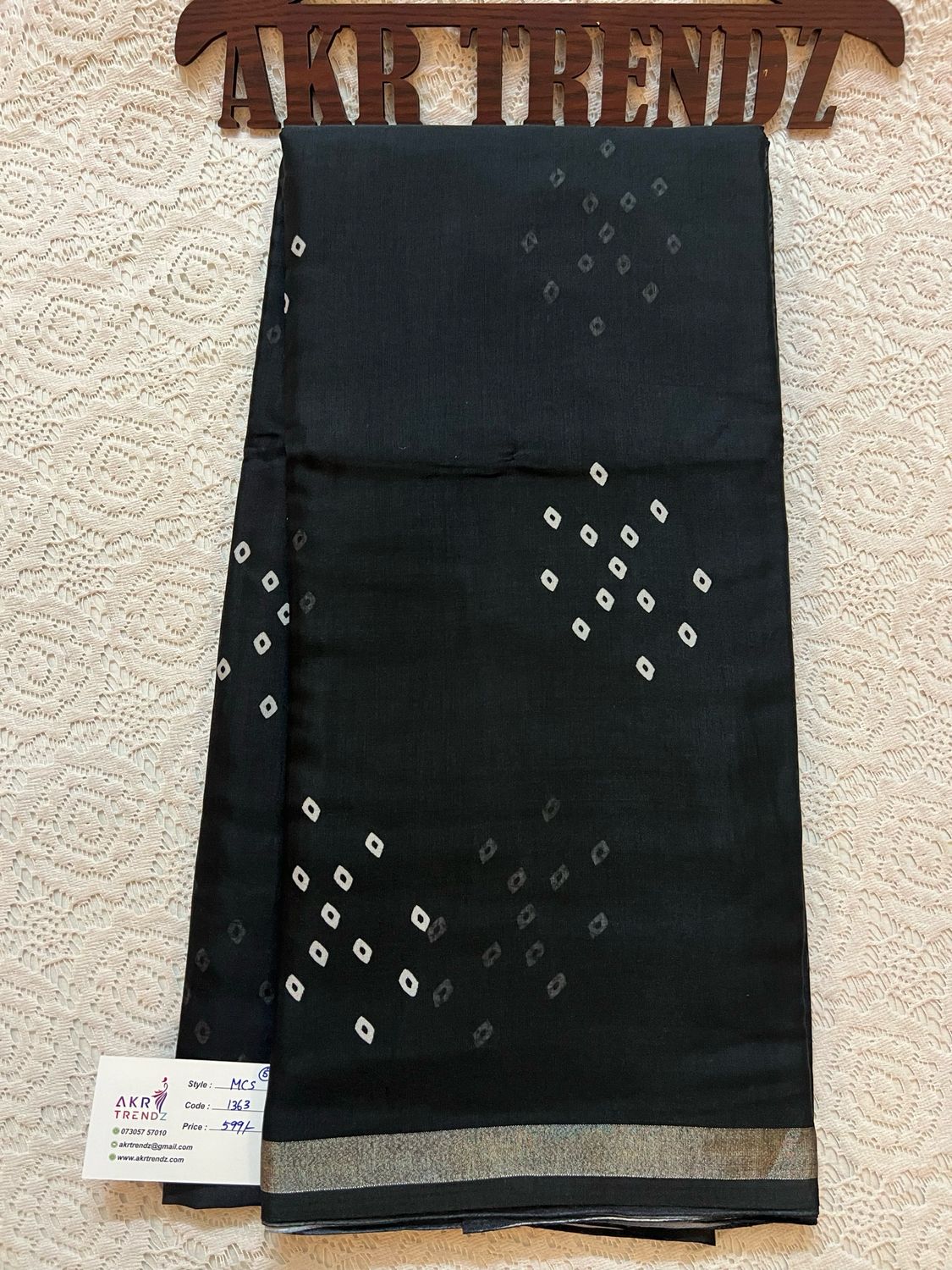Bandhani Print Soft Cotton Sarees