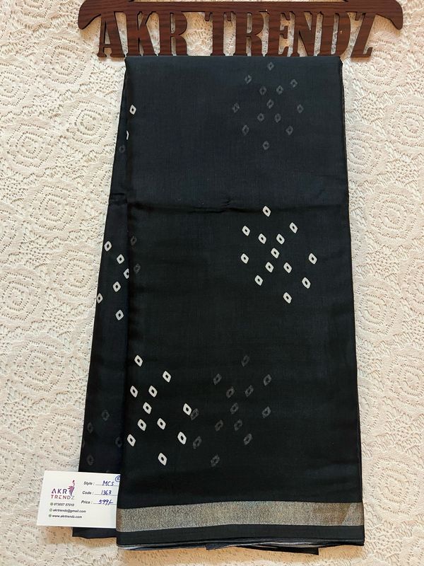 Bandhani Print Soft Cotton Sarees