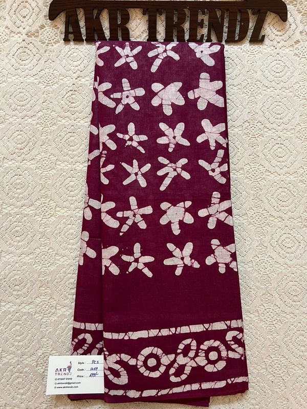 Batik Pure Cotton Sarees