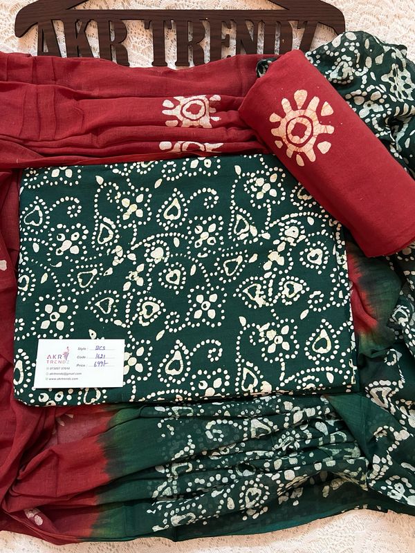 Handblock Batik Cotton Suit Sets
