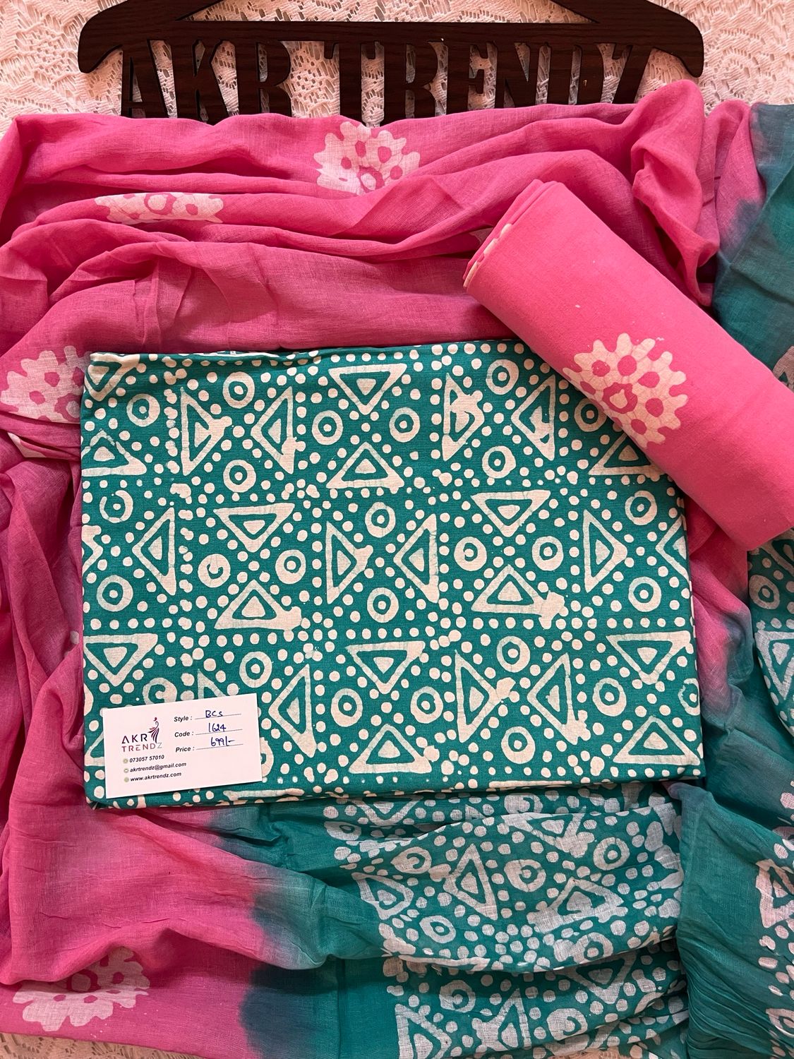 Handblock batik Cotton Suit Sets