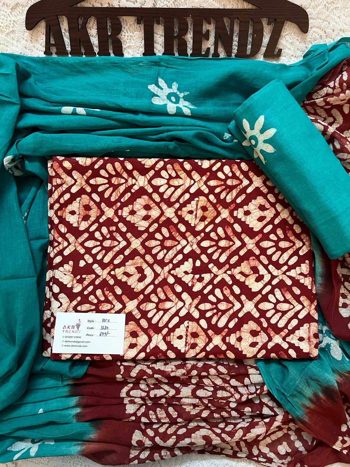Handblock Batik Cotton Suit Sets
