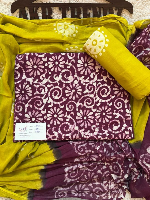 Handblock Batik Cotton Suit Sets